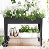 FOYUEE Raised Planter Box with Legs Outdoor Elevated Garden Bed