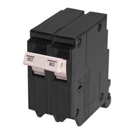80 Amp 2-Pole Circuit Breaker, OEM Replacement for Most Breaker Boxes, 120/240V Plug-in, Thermal Magnetic Protection, Easy Installation, 10-Year Warranty