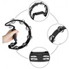 Black Tambourine,Ai-OUMLEEF Half Moon Percussion Tambourine with Double Row Metal