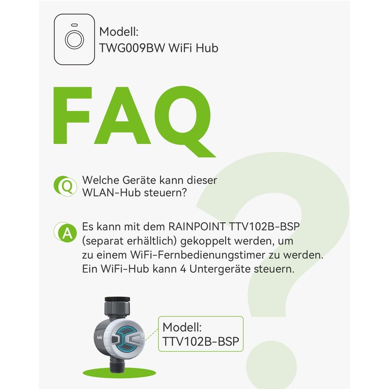 RAINPOINT WiFi Hub for 102BW WiFi Irrigation Computer (TWG009BW)