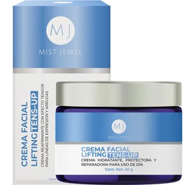MIST JEWEL Crema TENS-UP Facial con Postbiticos marinos, cido Hialurnico, Caviar Verde y Q10  Crema tensora efecto lifting e hidratante de cuidado... 