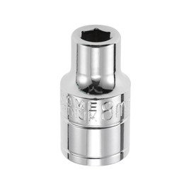 HEROFFIX 1 Pcs Impact Socket Durable Hardware Tool 38mm Silver Tone Chrome Vanadium Steel 6 Point 8mm for Car Motorcycle Dirtbike Repair Shallow 1/2 Inch Drive