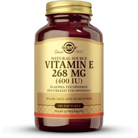 solgar vitamin e 268 mg (400IU) 100 softgel 5218 EXP:10/25