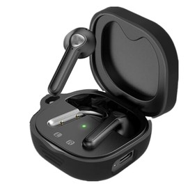 Ankersaila Case Compatible with SOUNDPEATS TrueAir2,Soft Silicone Shockproof Anti-Scratch Protective Cover (Black)