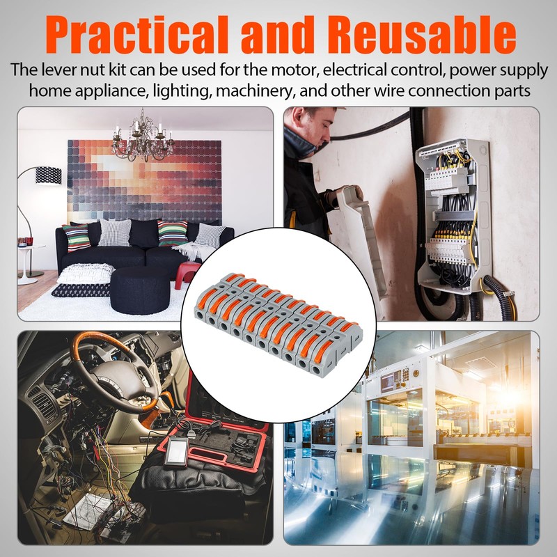 Linkstyle Lever Wire Connectors Kit, 50 Pcs Wire Nuts, Electrical