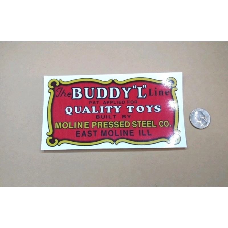Vintage Repop BUDDY L Tin Wind Up Toy Truck Decal