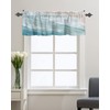 Chucoco Summer Ocean Valance Curtain for Window,Coastal Beach Sea Waves