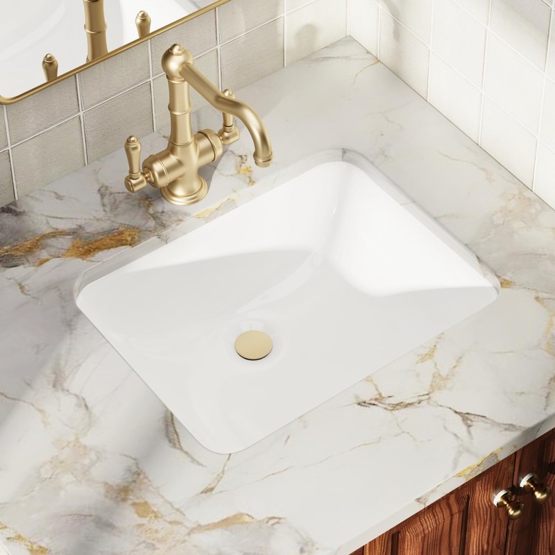 18"W x14"D Rectangular Undermount Bathroom Sink, Los Flexi 18 Inhc