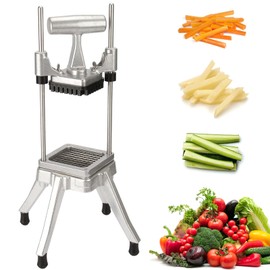 POWLAB Commercial Chopper Vegetable Cutter Fruit Dicer Heavy Duty Stainless Stee Dicer Cutter Onion Chopper Professional Food Dicer for French Fry Tomato Peppers Potato (1/4″ Blade)