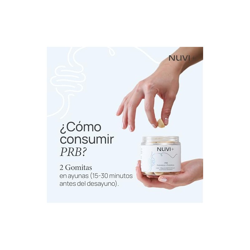 NUVI+ Gomitas de Prebióticos + Probióticos | Suplemento alimenticio 100%