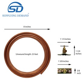 Supplying Demand CIM25 25 Feet Copper Refrigerator Ice Maker Water Line Kit