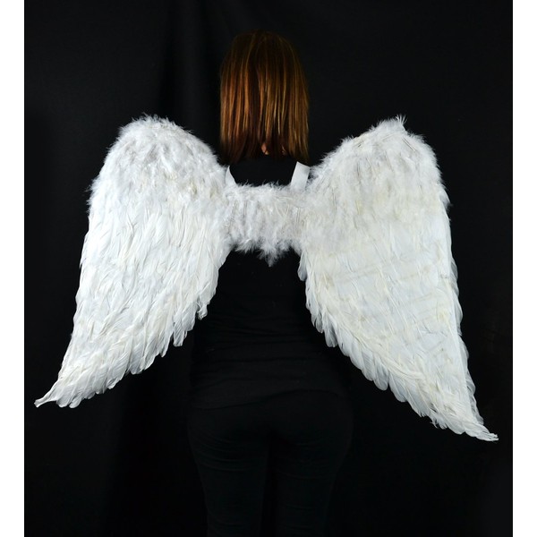 Touch of Nature 11008 Adult Angel Wing in White with Elastic Straps, 43 by 27-Inch