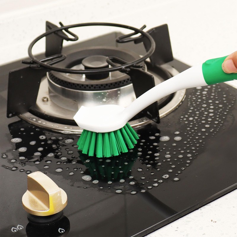 Dish Brush with Handle, 2 Pack Dish Cleaning Brushes with