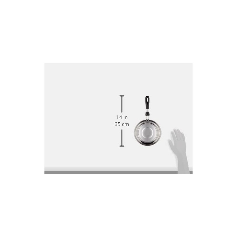 Pearl Metal HB-6349 Flat Pot, 7.1 inches (18 cm), Stainless