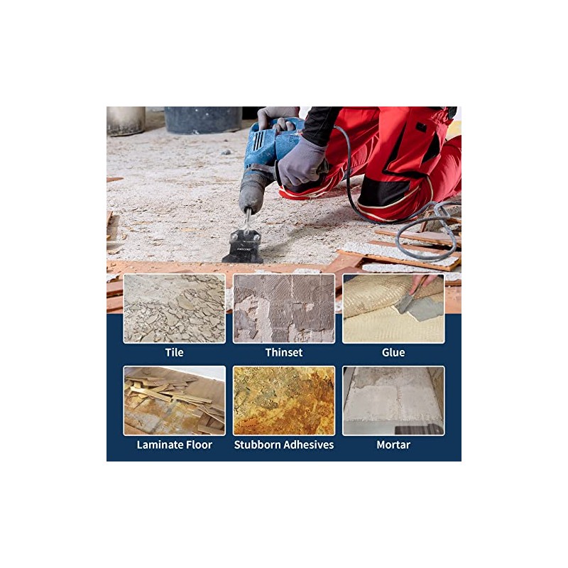 SDS Plus Floor Scraper with Spare Bolts and Nuts, Firecore