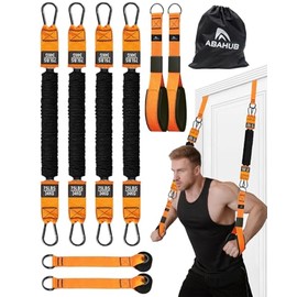 Abahub Ligas Resistencia para Ejercicio, Ligas para Ejercicio, Gym en Casa | Incluye 2 Agarres para gym, 2 Anclajes de Puerta, Bandas de Resistencia p