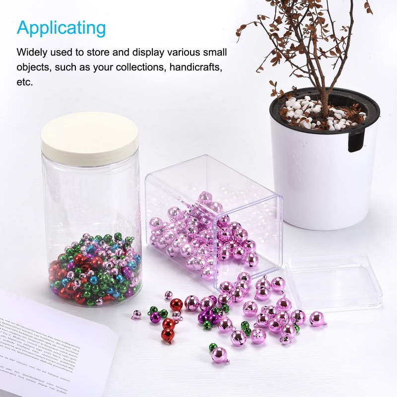 MECCANIXITY Clear Acrylic Plastic Storage Box Square Cube Display Case