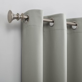 Sun Zero Easton Energy Saving Blackout Grommet Curtain Panel, 40" x 63", Silver Gray
