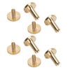 50 Set Binding Rivet Round Flat Head Brass Slot Screw