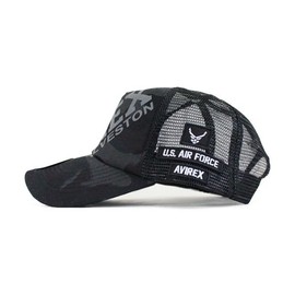 AVIREX Avilex Men's Hat, Mesh Cap, Large Sizes, XL, SPACE PROJECT, Popular, Trend Brand, Spring, Summer, Autumn, Fall, Father's Day, Gift, Men's, black camo