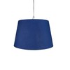 LOXTON LIGHTING Cotton Drum Shade C Navy Blue, 10 inch