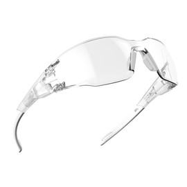 DILANCO Clear Safety Glasses Goggles, Adjustable Frames and Scratch-Resistant with No-Slip Grips Safety Glasses for Women Men