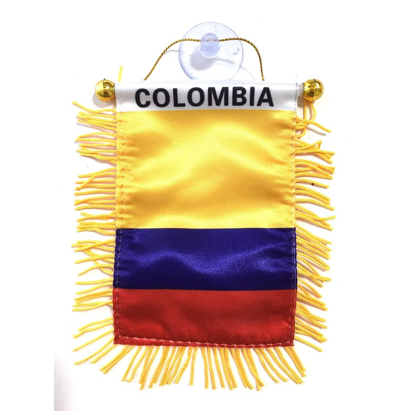 Colombian Small Car Flag Interior Rearview Mirror or Home Sticks
