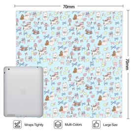 Walking Way 27.6" Cat Grooming Wrap, Magic Cloth Protective Wrap, Self-Adhesive Cat(Within 15lbs) Restraint Wrap for Cutting Nails, Storage Case Kit for Electronics, Cosmetics, Miscellaneous(Puppy)