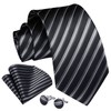Enlision Mens Ties Stripe Tie and Pocket Square Set Classic