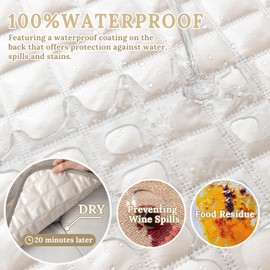 HDCAXKJ Waterproof Sectional Couch Covers Velvet Quilted 2-Pieces L Shape Sofa Cover Washable Thick Non Slip Sectional Slipcovers with Chaise Furniture Protector for Dogs Pets (Khaki, Large)