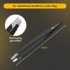 Black Tweezers - Precise Eyebrow & Splinter Removal - Stainless