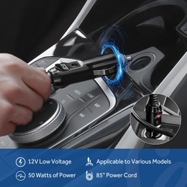 Sealy 12-Volt Heated Car Blanket, Portable Electric Blanket with 3 Heating Levels & 4 Hours Auto Off for Car, Truck, SUV, RV or Camping, Machine Washable, 59" X 43", Plaid