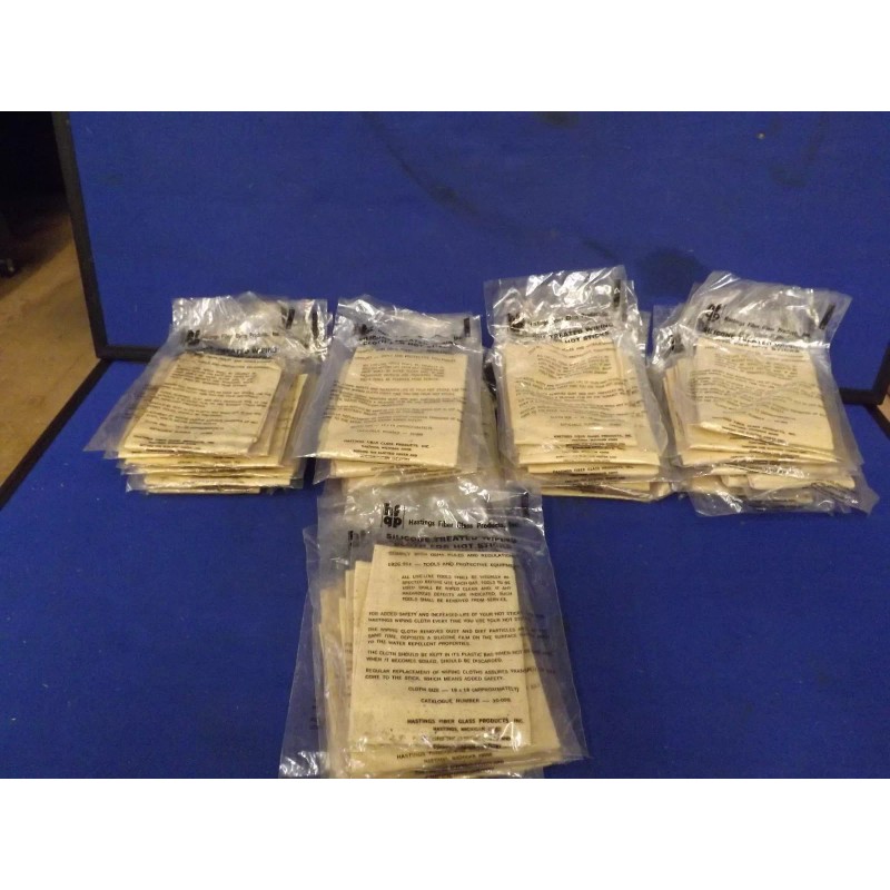 HASTINGS SILICONE TREATED WIPING CLOTH FOR HOT STICKS, CLOTH SIZE