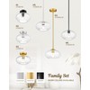 FEMILA 10.3" Brushed Nickel Ceiling Lights, Pumpkin-Shaped Glass Ceiling Light