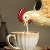 CHOOLD Retro Rooster Ceramic Creamer with Handle,Coffee Milk Creamer Pitcher