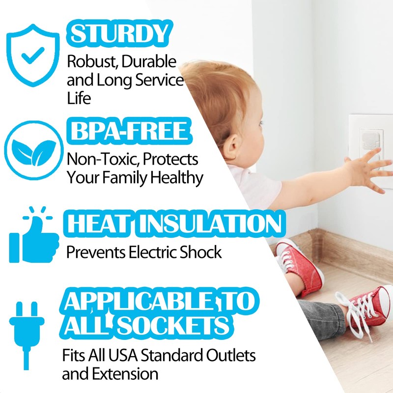 60pcs Outlet Covers Baby Proofing,Electrical Plug Covers for Protector Child