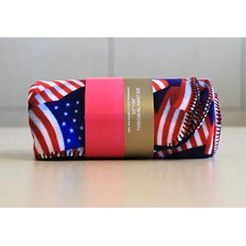 Patriotic American Flag Premium Anti-Pill Fleece Blanket (Various Sizes and Layers) (50x60 Double Layered)