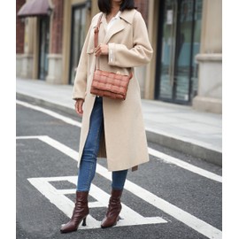 MKF Collection - Bandolera tejida para mujer, piel vegana, trenzada, bandolera, Ginger Navy, M