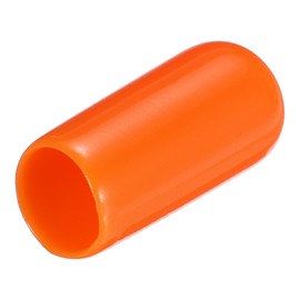 uxcell 20pcs Rubber End Caps 6mm(1/4") ID Vinyl PVC Round Tube Bolt Cap Cover Screw Thread Protectors,Orange