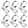6PCS Flag Pole Clips, Flagpole Mounting Rings,Stainless Steel Flapole Mounting