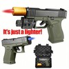 [Gas Not Included]Cool Butane Windproof Torch Lighter,with 2 Flame Modes,Refillable,
