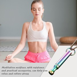 Meditation Necklace - Stress Relief Tool & Mindful Breathing Necklace,Stylish Stress Relief Meditation Pendant for Calm, Meditation, Breathwork & Breathing Exercise