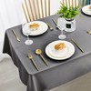 DWCN Grey Tablecloth Wipe Clean Tablecloth 140X280cm Dining Table Cover