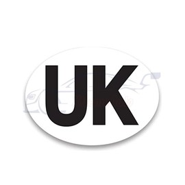 Xtremeauto AA UK Sticker For Cars – New 2021 Legal Regulation For Driving in the EU and France - Black Text White Oval Magnetic Plate