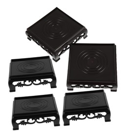 KICHOUSE 5pcs Flower Pot Tray Plastic Display Base Plastic Plant Stand Plant Shelf Plastic Plant Saucer Plant Drip Trays Plastic Display Stands Plastic Plant Riser Potted Plant Planter