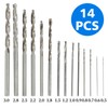 14 Piece Mini Hand Drill Set Precision Drill Bits from