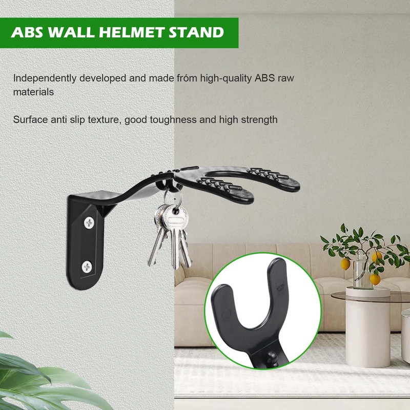 Funtery Pack of 3 Helmet Wall Mount, Helmet Holder with