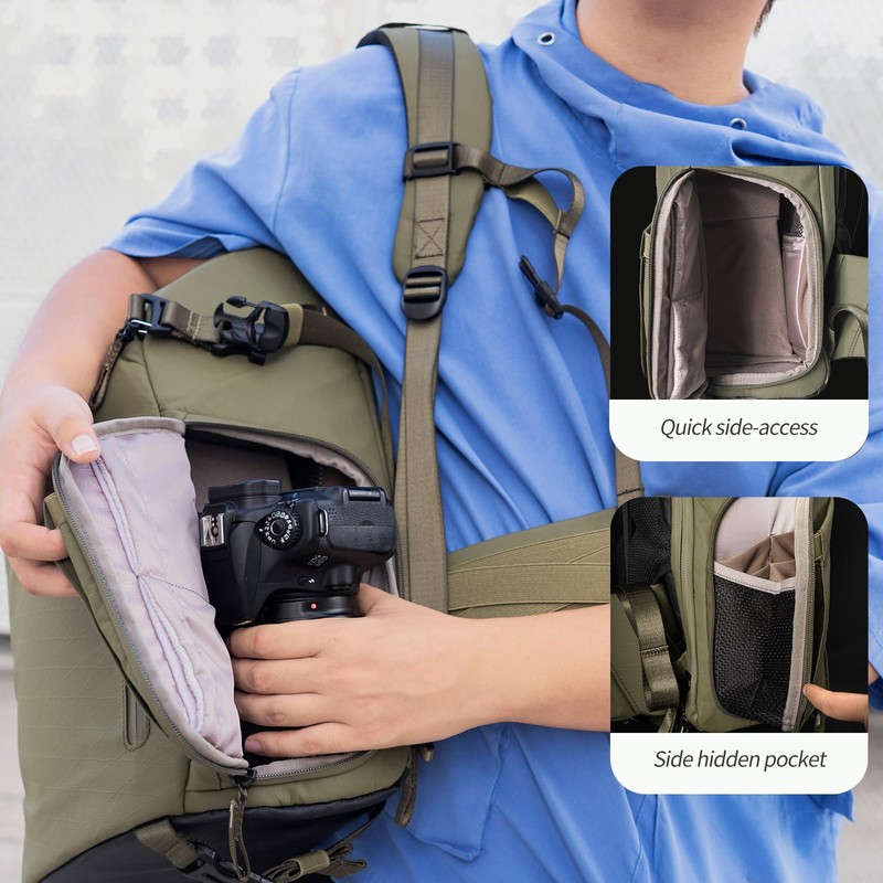 Besnfoto Camera Backpack Waterproof Bag Professional Travel Photography Bag Large