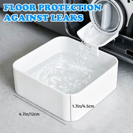 Washing Machine Drain Tray, Washing Machine Drainage Tray, Waterproof Non-Slip Filter Drip Tray for Front Load Washers, Reusable Drain Pan for Washer, Dryer and Laundry Room, Tray Floor Protector