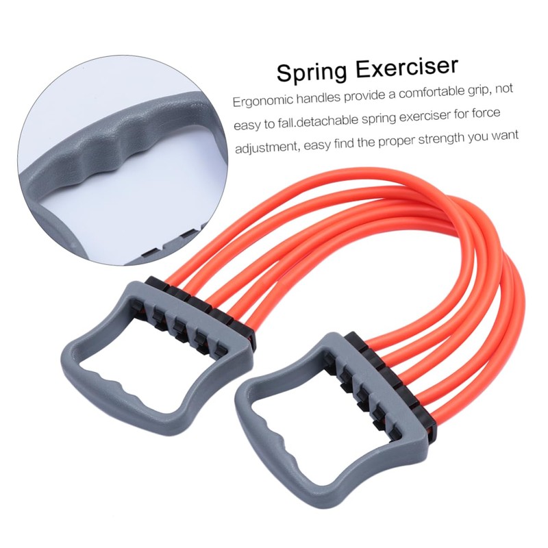 KOMBIUDA 1pc Chest Expander Comfortable Handles Detachable Spring Arm Pulling